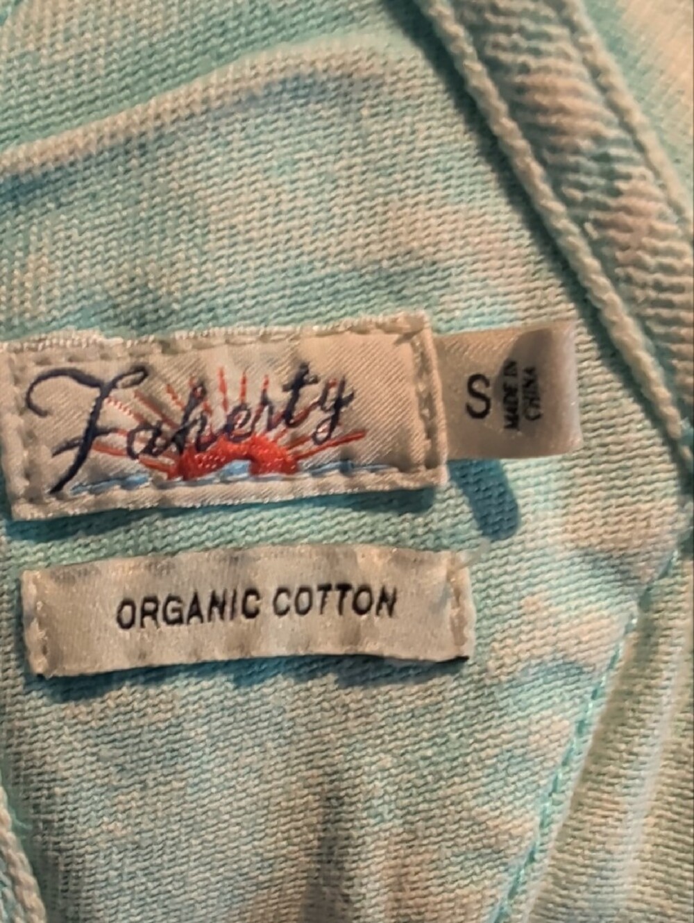 Faherty Light Mint Women’s Denim Overalls - Picture 5 of 8
